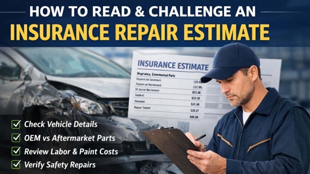 Know the process of reading Insurance Repair Estimate