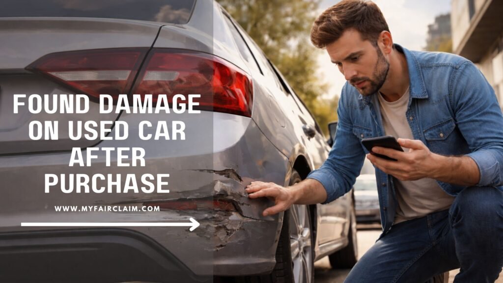 Found Damage on Used Car After Purchase: What You Can Do Next