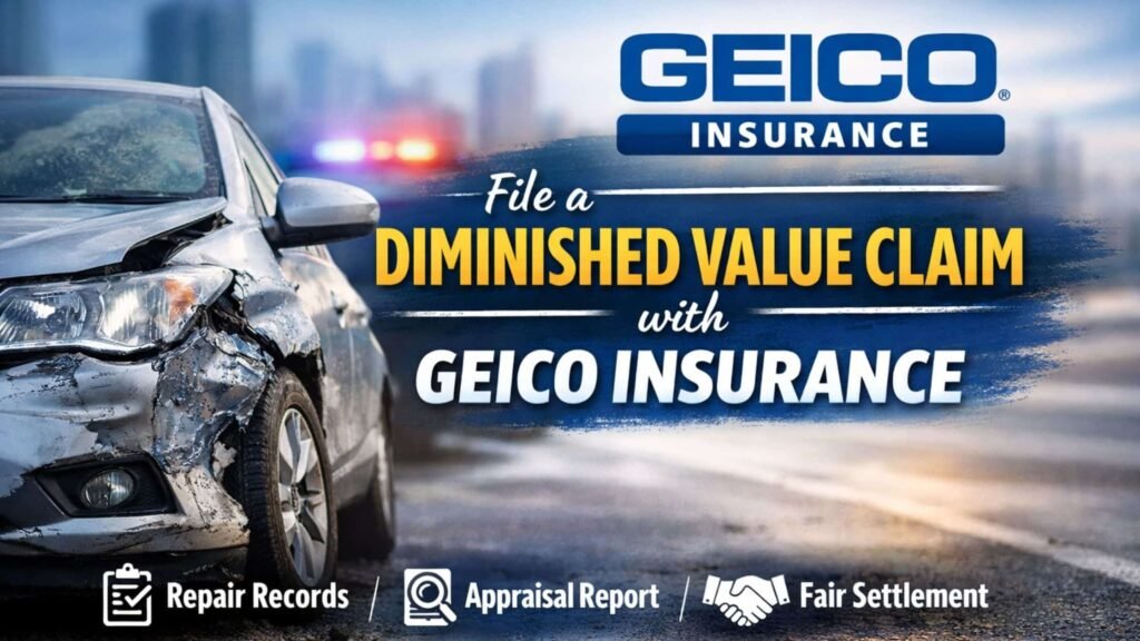 Steps to File a Diminished Value Claim with GEICO Insurance